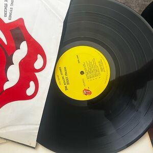 Rolling Stones Vinyl Record with Iconic Cover